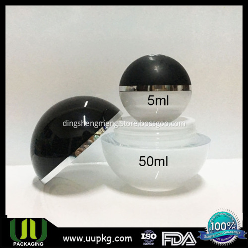 Sphere Cosmetic Plastic Cream Jar Dostosowany kolor